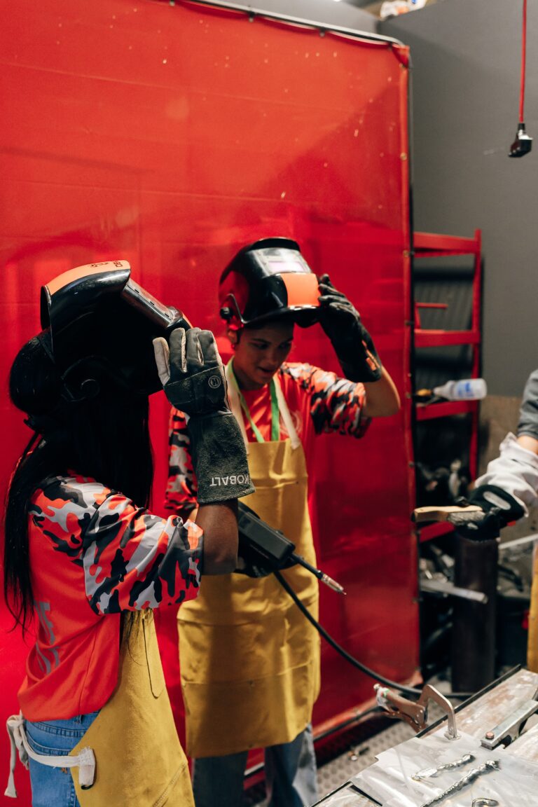 STEMCAT student welding at camp