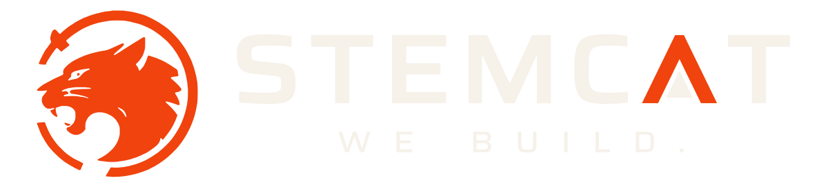 STEMCAT — We Build. logo